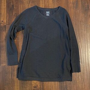 Black heavy Long Sleeve jacket topped